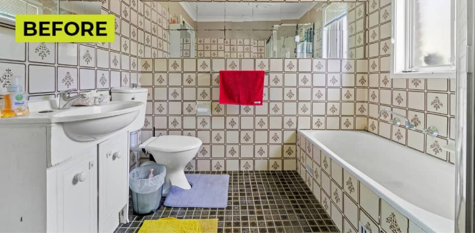 How To Transform An Old Bathroom For, Can You Use White Knight Tile Paint In The Shower