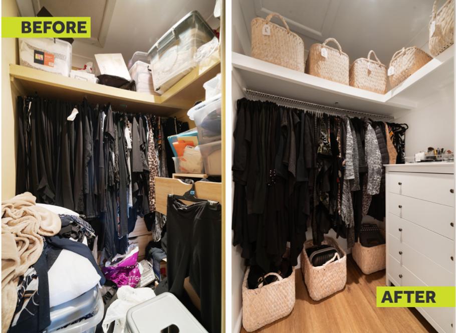 bedroom wardrobe before & after